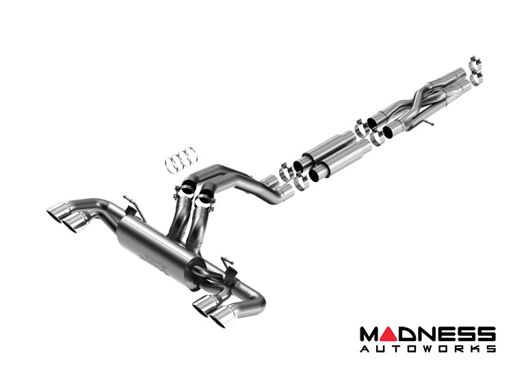 Jeep Wrangler JL Performance Exhaust System by Borla - Cat-Back - Quad Tip - Rubicon 392